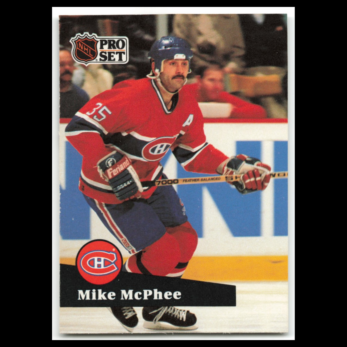 Mike McPhee #129 1991 Pro Set Montreal Canadiens Hockey Card NHL NM