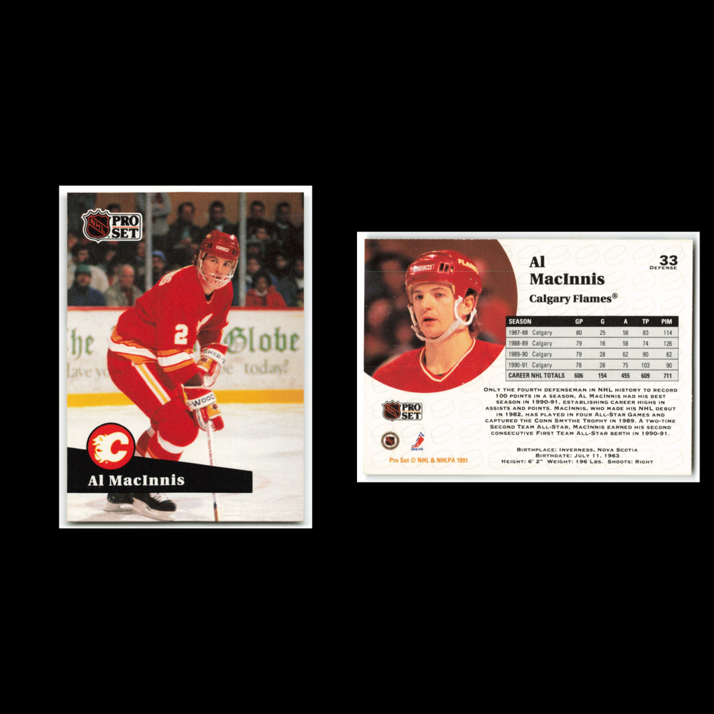 Al MacInnis #33 1991 Pro Set Calgary Flames Hockey Card NHL NM