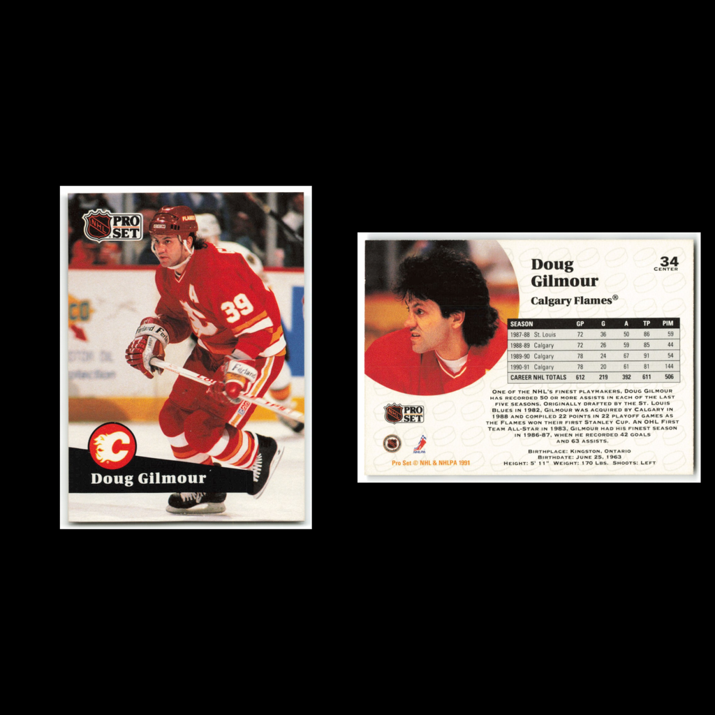 Doug Gilmour #34 1991 Pro Set Calgary Flames Hockey Card NHL NM