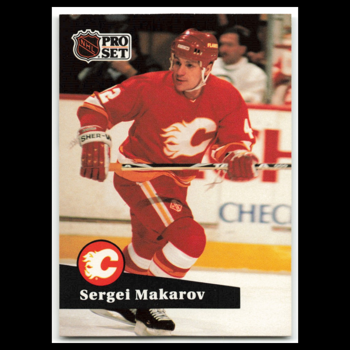 Sergei Makarov #39 1991 Pro Set Calgary Flames Hockey Card NHL NM