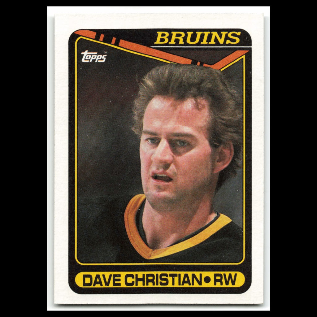Dave Christian #263 1990 Topps Boston Bruins Hockey Card NHL NM