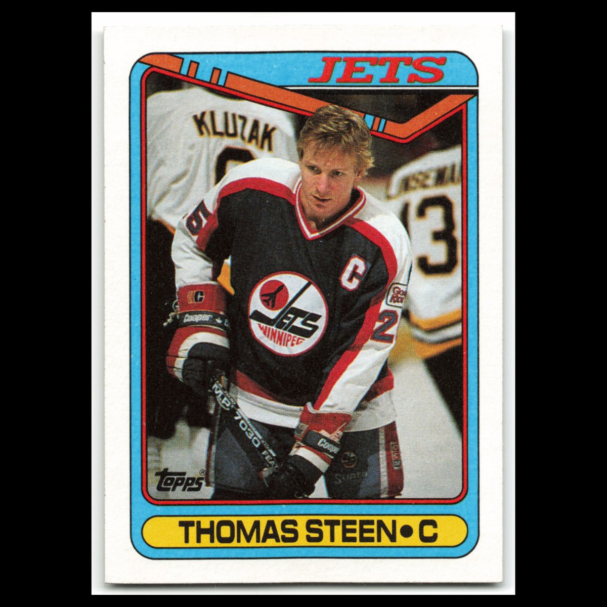 Thomas Steen #283 1990 Topps Winnipeg Jets Hockey Card NHL NM