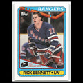 Rick Bennett Rookie #252 1990 Topps New York Rangers Hockey Card NHL NM