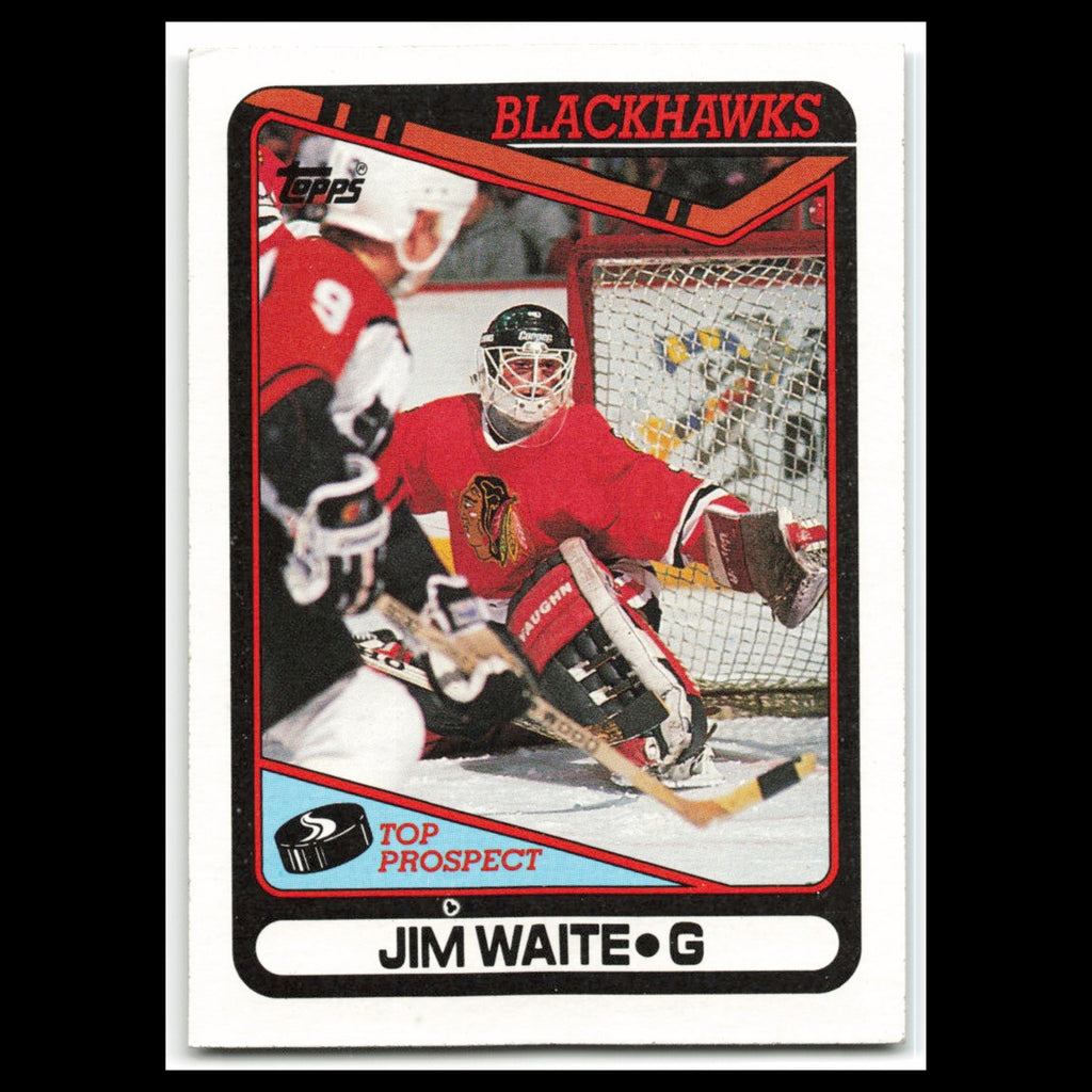 Jimmy Waite Rookie #214 1990 Topps Chicago Blackhawks Hockey Card NHL NM