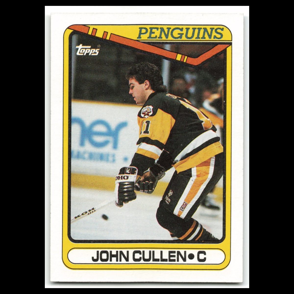 John Cullen #208 1990 Topps Pittsburgh Penguins Hockey Card NHL NM