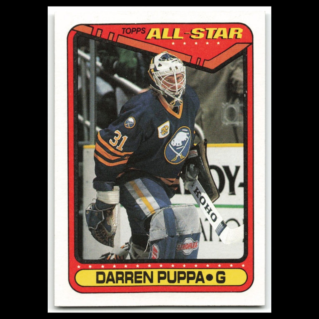 Daren Puppa #204 1990 Topps Buffalo Sabres Hockey Card NHL NM