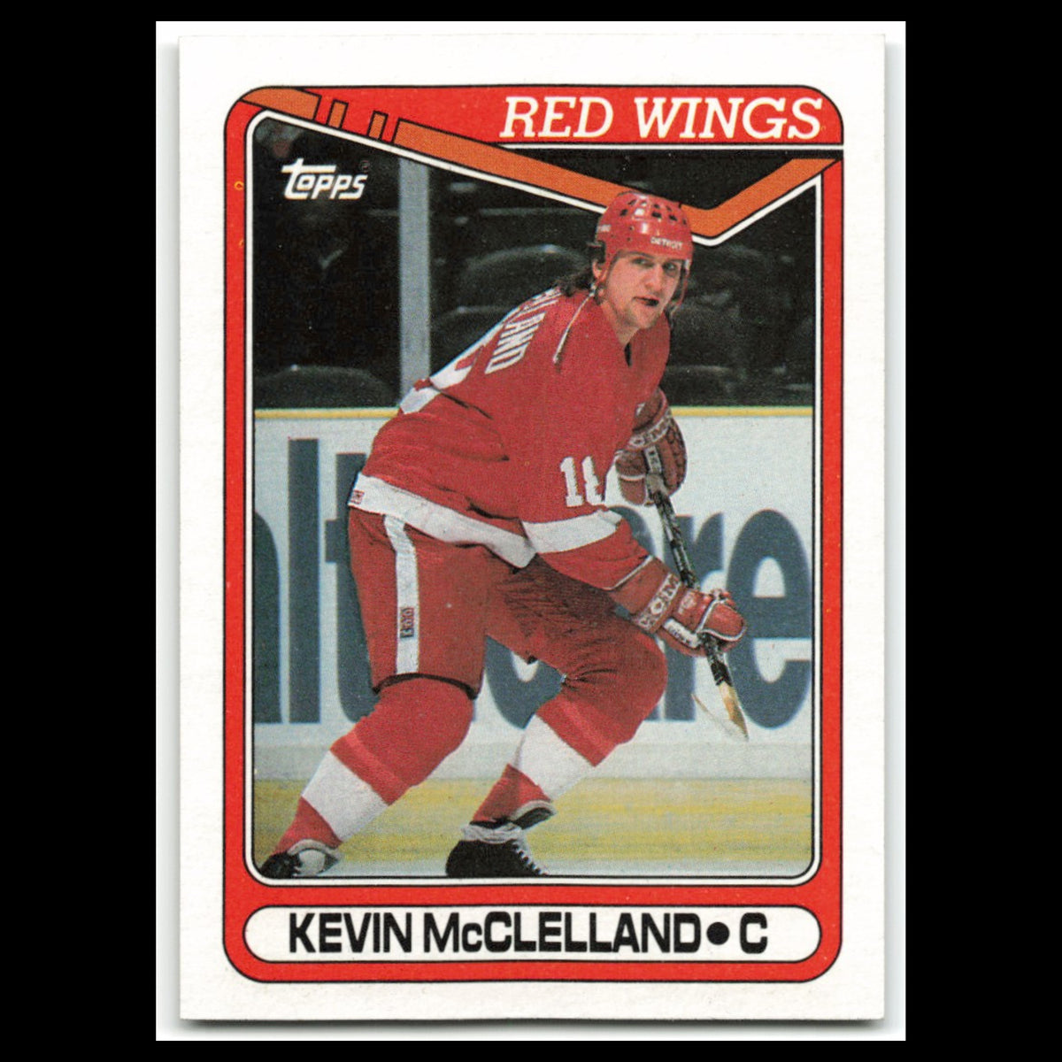 Kevin McClelland #389 1990 Topps Detroit Red Wings Hockey Card NHL NM