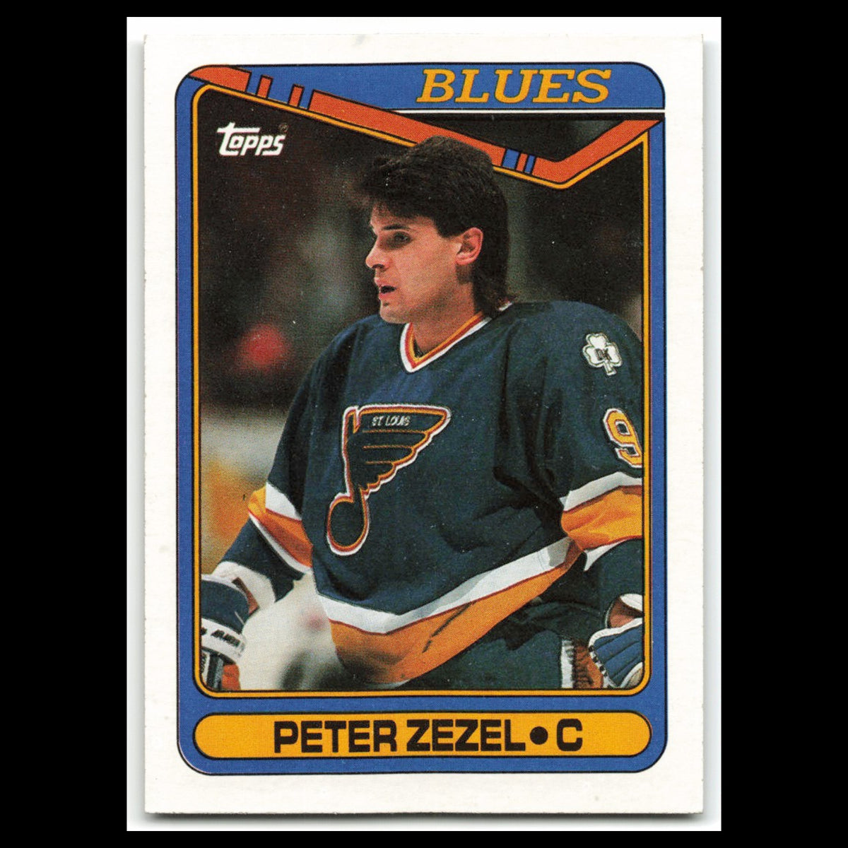 Peter Zezel #15 1990 Topps St. Louis Blues Hockey Card NHL NM