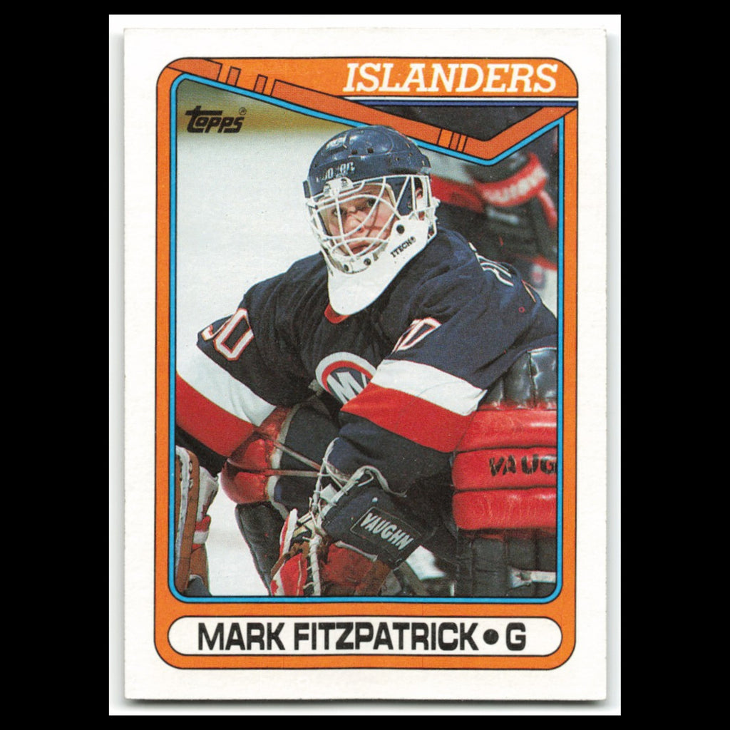Mark Fitzpatrick #395 1990 Topps New York Islanders Hockey Card NHL NM