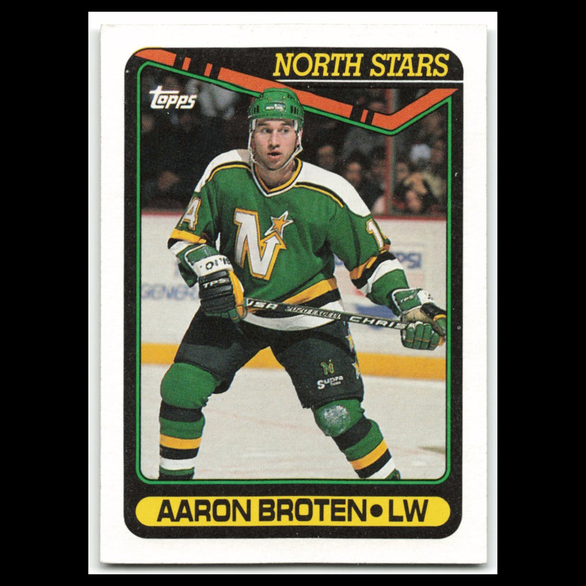 Aaron Broten #118 1990 Topps Minnesota North Stars Hockey Card NHL NM