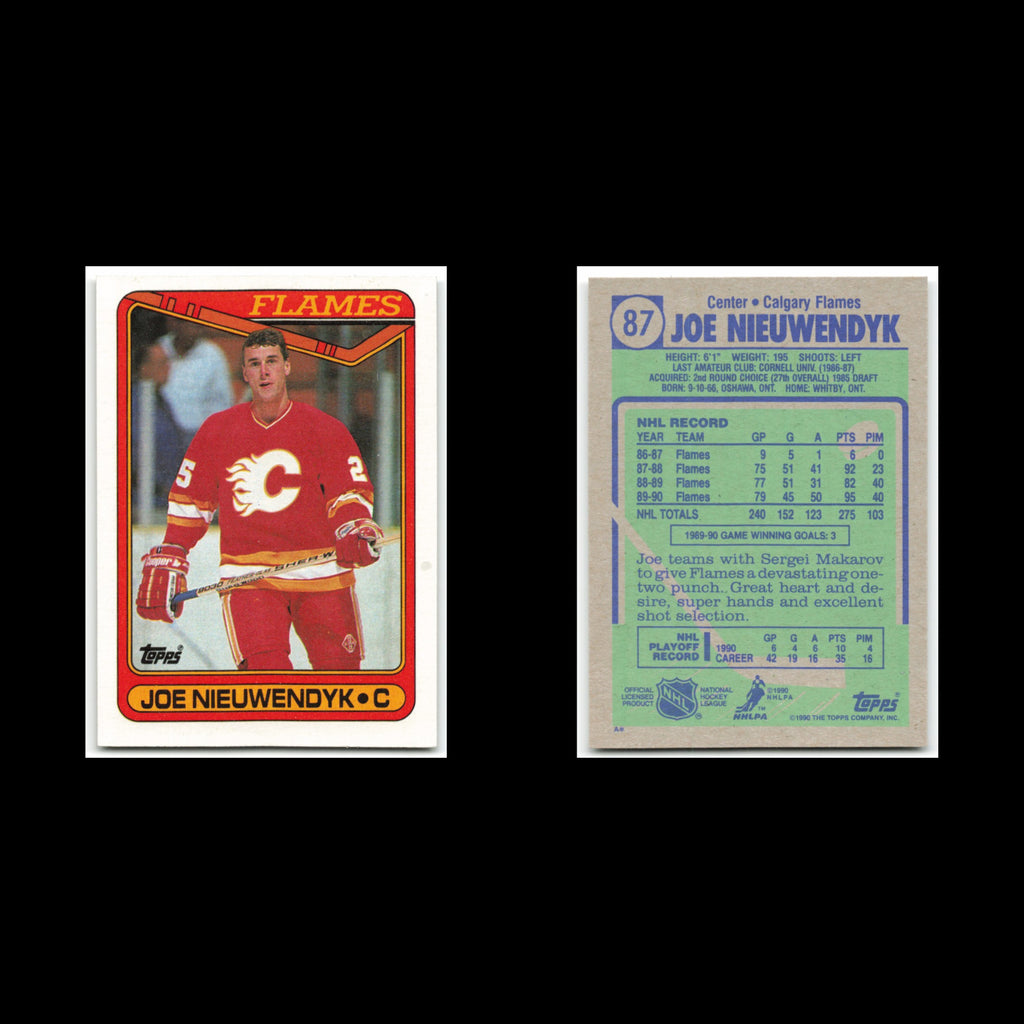 Joe Nieuwendyk #87 1990 Topps Calgary Flames Hockey Card NHL NM