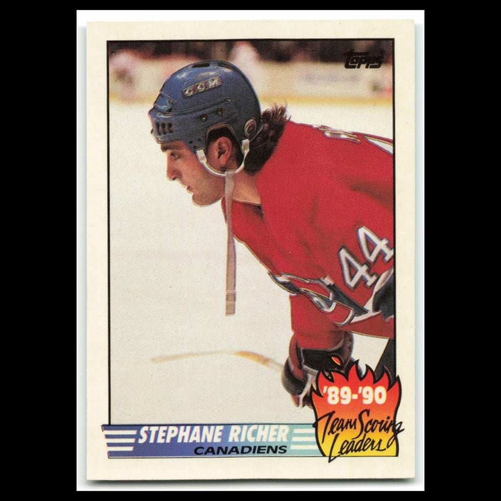 Stephane Richer #4 1990 Topps Team Scoring Leaders Montreal Canadiens Hockey NHL