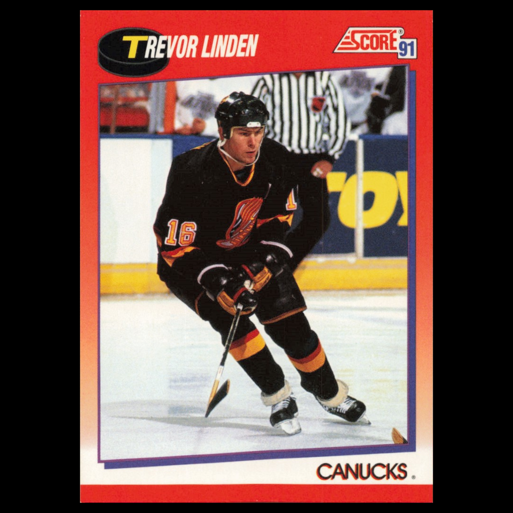 Trevor Linden #8 1991 Score Canadian Vancouver Canucks Hockey Card NHL NM