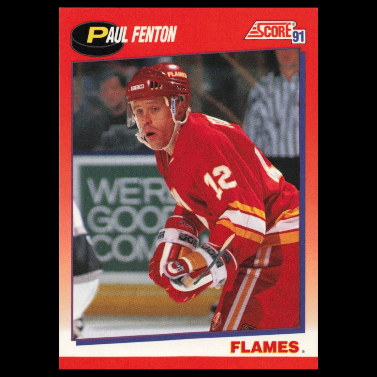 Paul Fenton #14 1991 Score Canadian Calgary Flames Hockey Card NHL NM