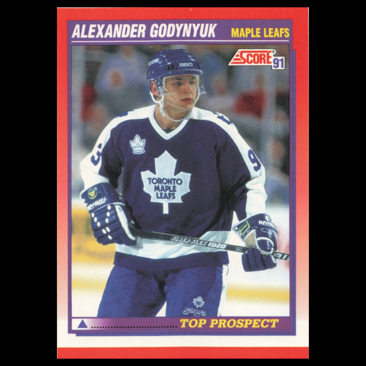 Alexander Godynyuk Rookie #281 1991 Score Canadian Toronto Maple Leafs Hockey NM