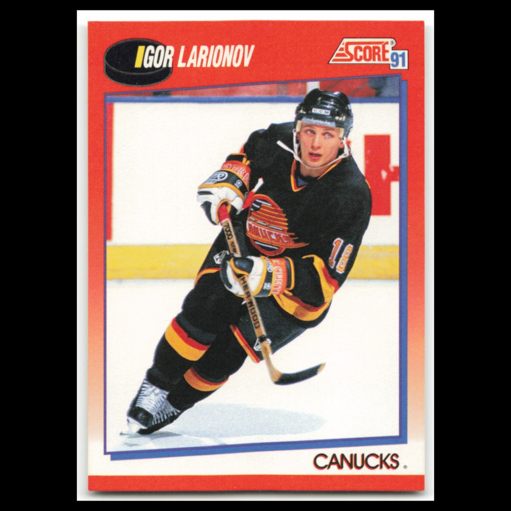 Igor Larionov #168 1991 Score Canadian Vancouver Canucks Hockey Card NHL NM