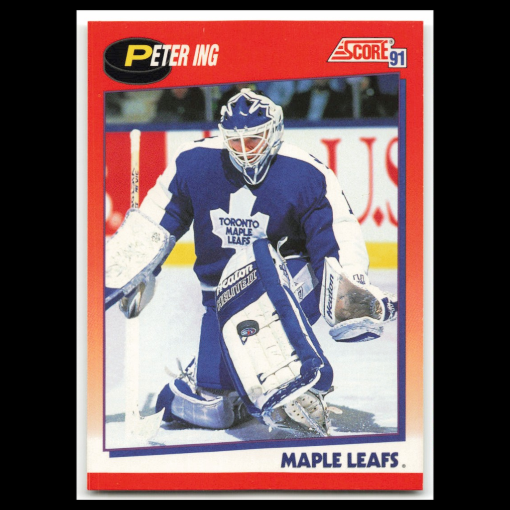 Peter Ing #55 1991 Score Canadian Toronto Maple Leafs Hockey Card NHL NM