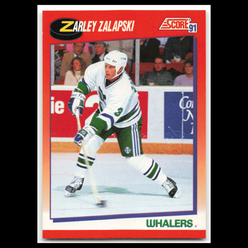 Zarley Zalapski #111 1991 Score Canadian Hartford Whalers Hockey Card NHL NM