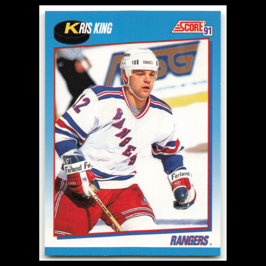 Kris King #402 1991 Score Canadian New York Rangers Hockey Card NHL NM
