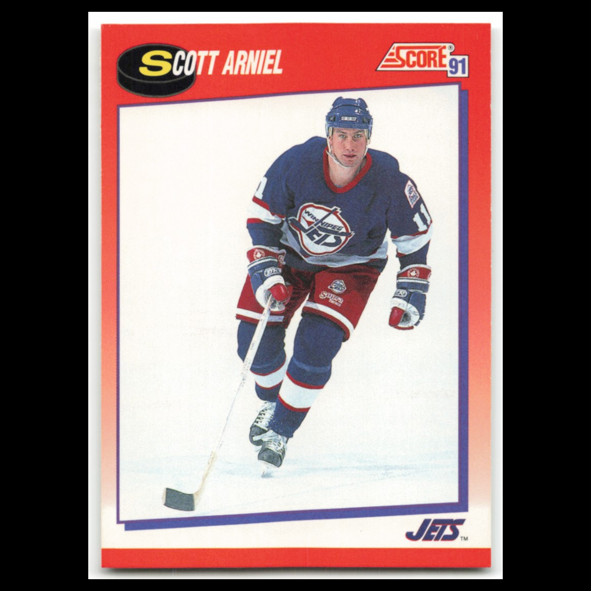Scott Arniel #256 1991 Score Canadian Winnipeg Jets Hockey Card NHL NM