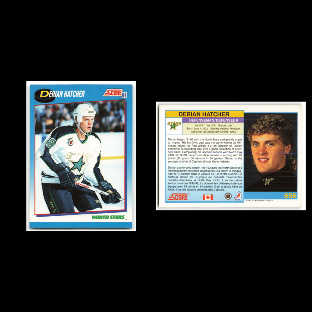Derian Hatcher #656 1991 Score Canadian Minnesota North Stars Hockey Card NHL NM