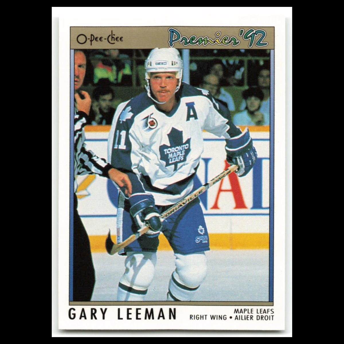 Gary Leeman #106 1992 O-Pee-Chee Premier Toronto Maple Leafs Hockey Card NHL NM