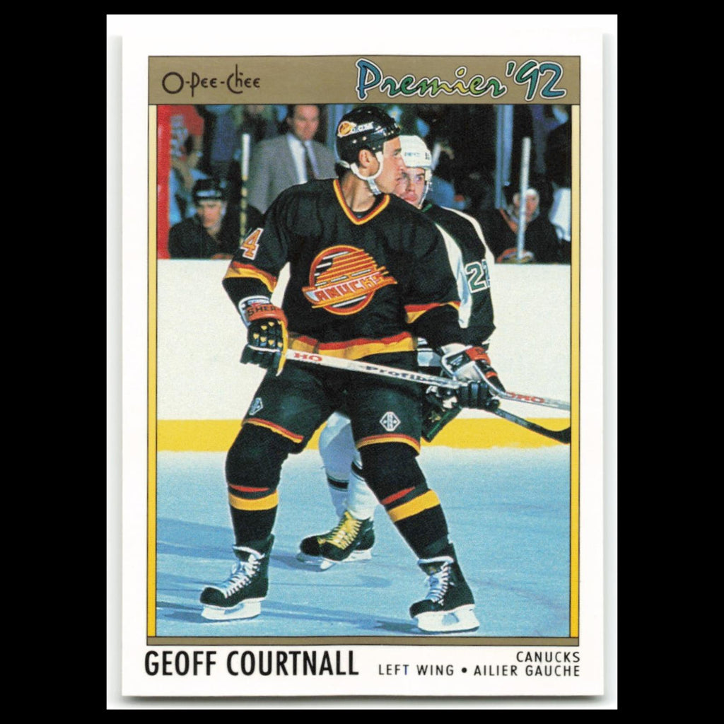Geoff Courtnall #101 1992 O-Pee-Chee Premier Vancouver Canucks Hockey Card NHL