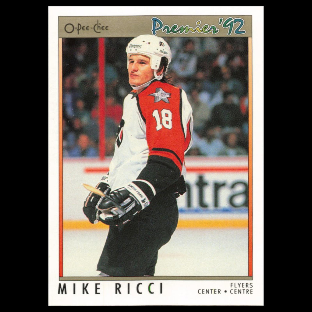 Mike Ricci #23 1992 O-Pee-Chee Premier Philadelphia Flyers Hockey Card NHL NM