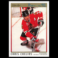 Chris Chelios #17 1992 O-Pee-Chee Premier Chicago Blackhawks Hockey Card NHL NM