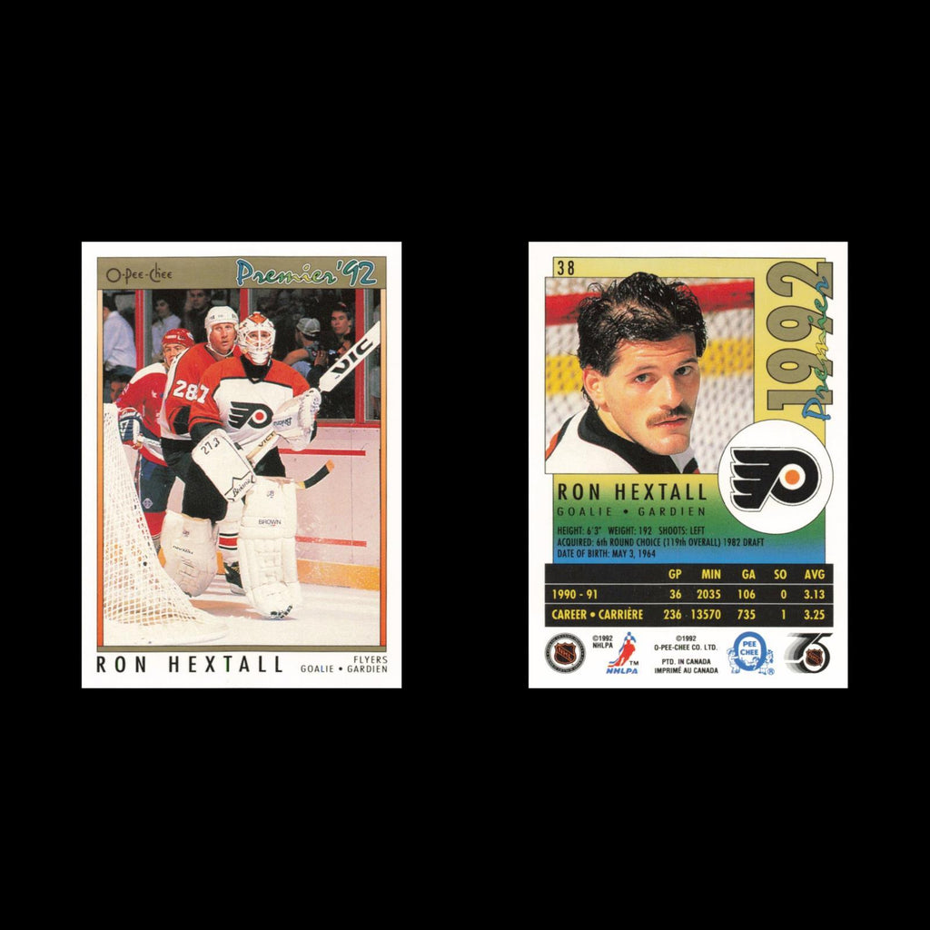 Ron Hextall #38 1992 O-Pee-Chee Premier Philadelphia Flyers Hockey Card NHL NM