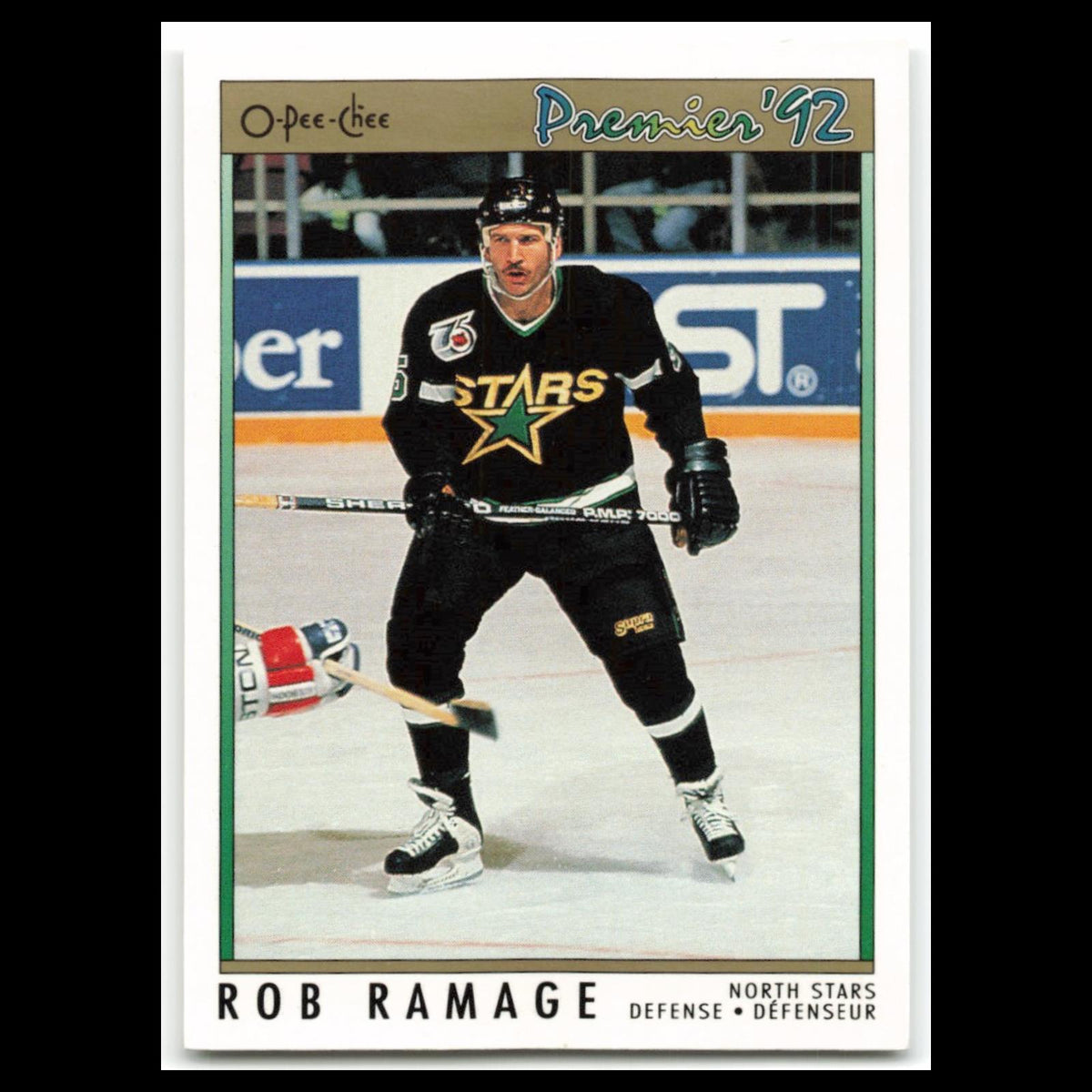 Rob Ramage #76 1992 O-Pee-Chee Premier Minnesota North Stars Hockey Card NHL NM