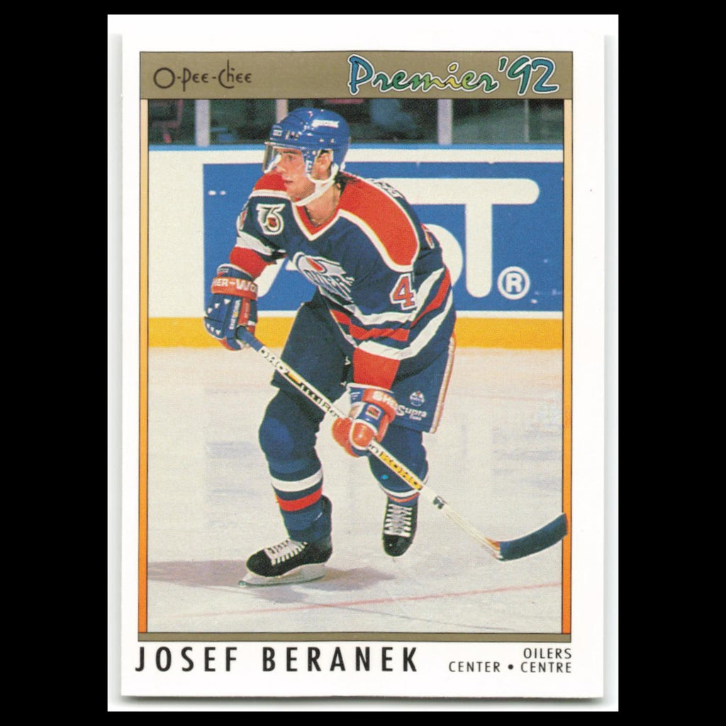 Josef Beranek Rookie #149 1992 O-Pee-Chee Premier Edmonton Oilers Hockey Card NM