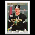 Derian Hatcher #143 1992 O-Pee-Chee Premier Minnesota North Stars Hockey Card NM