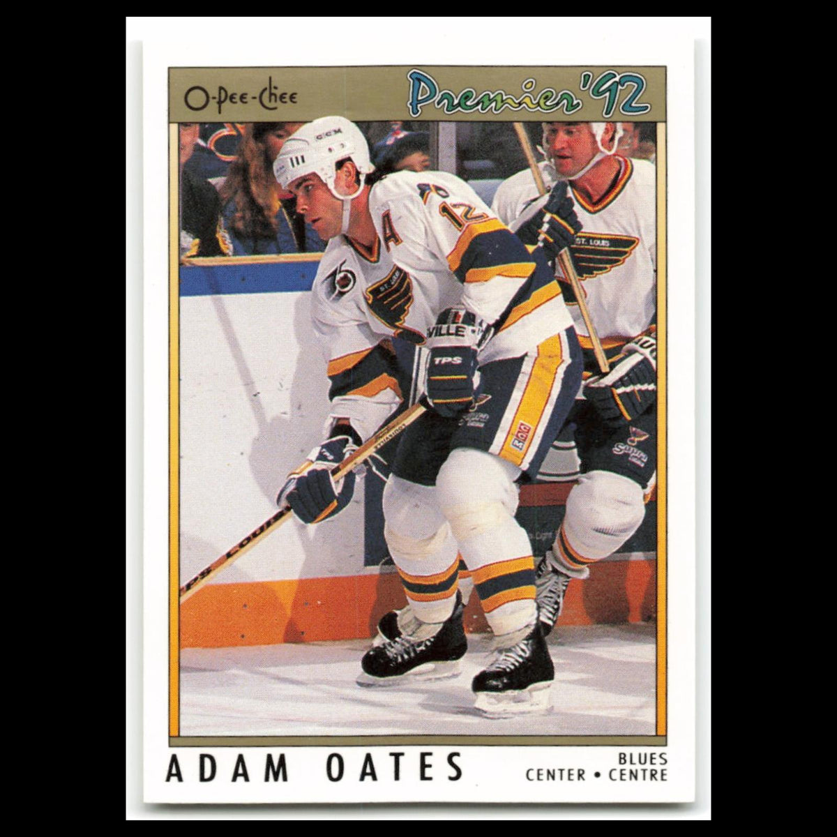 Adam Oates #7 1992 O-Pee-Chee Premier St. Louis Blues Hockey Card NHL NM