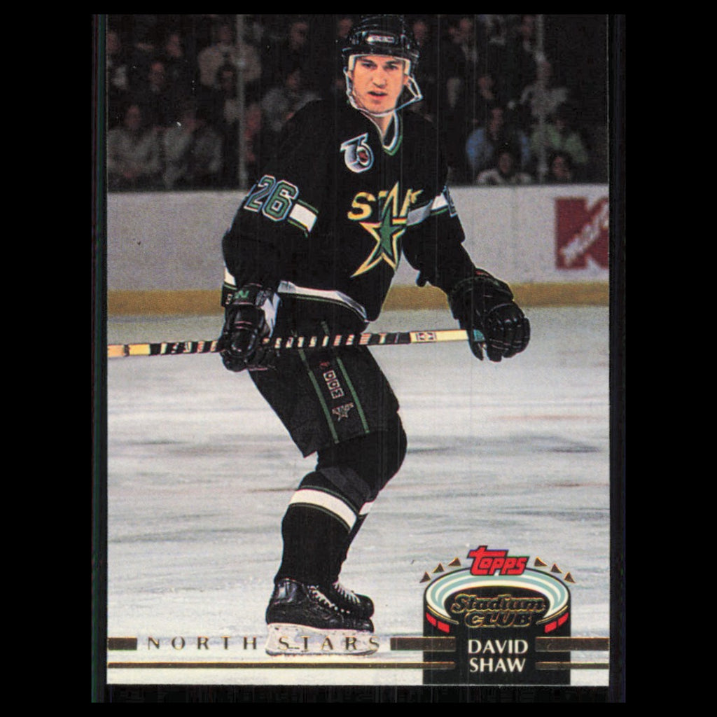 David Shaw #162 1992 Stadium Club Minnesota North Stars Hockey Card NHL NM