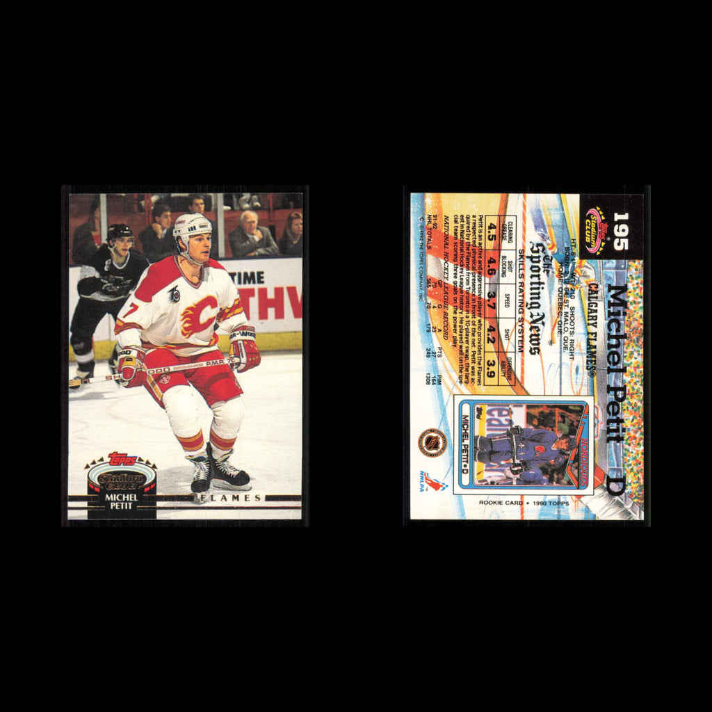 Michel Petit #195 1992 Stadium Club Calgary Flames Hockey Card NHL NM