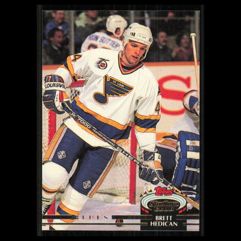 Bret Hedican Rookie #203 1992 Stadium Club St. Louis Blues Hockey Card NHL NM