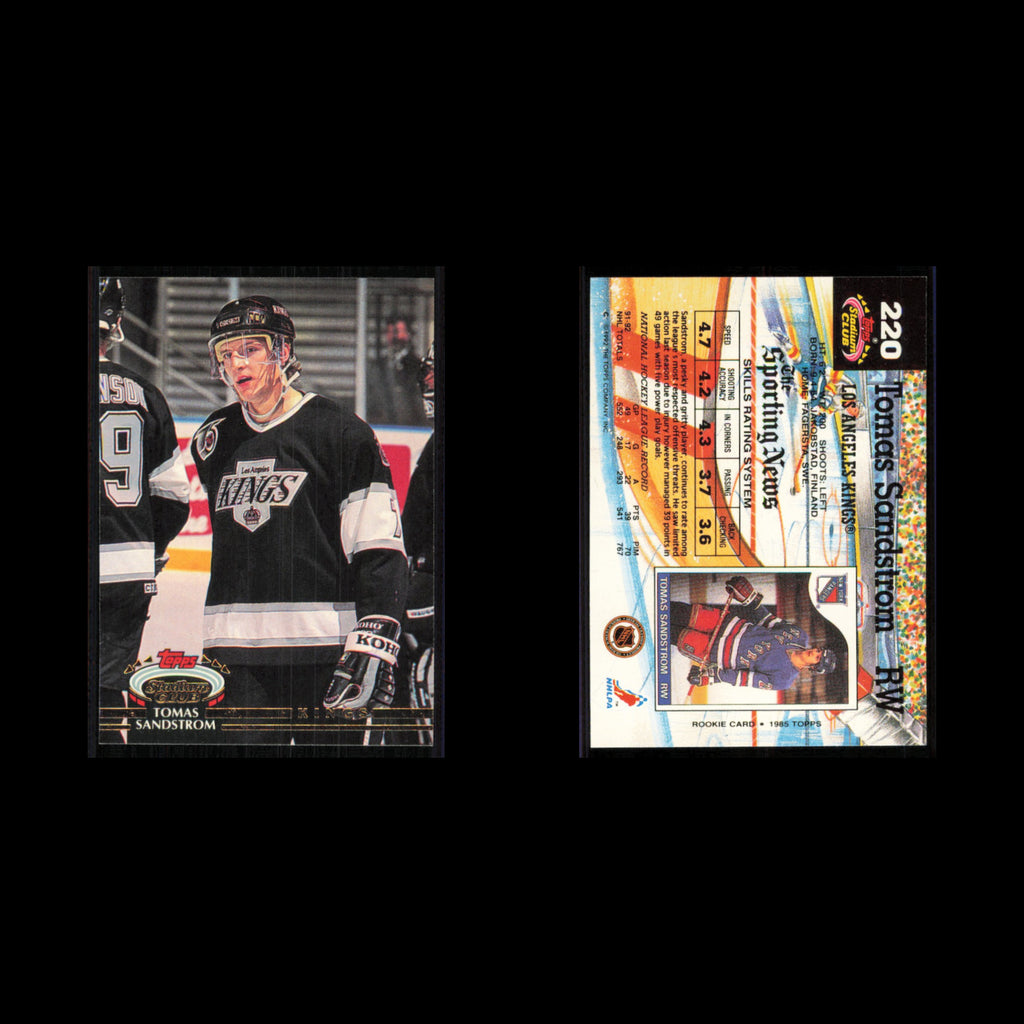 Tomas Sandstrom #220 1992 Stadium Club Los Angeles Kings Hockey Card NHL NM