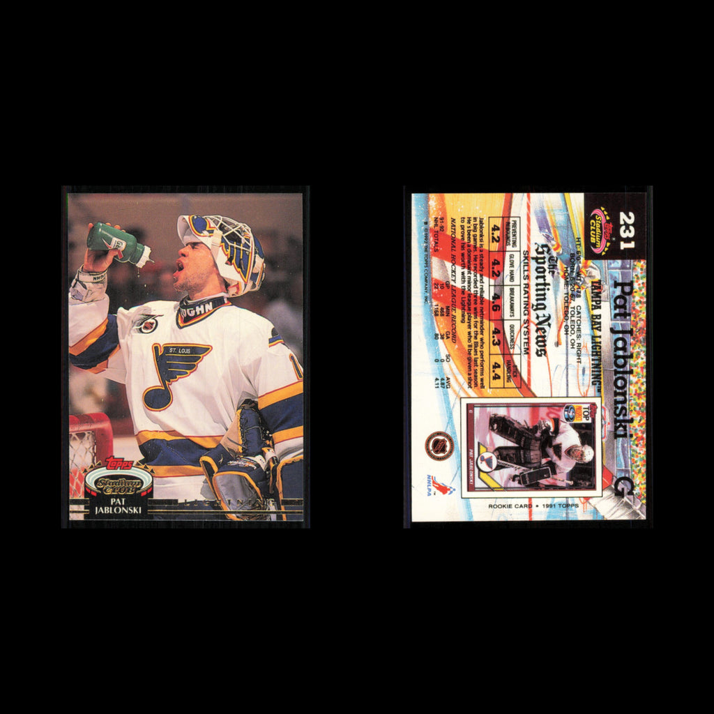 Pat Jablonski #231 1992 Stadium Club Tampa Bay Lightning Hockey Card NHL NM