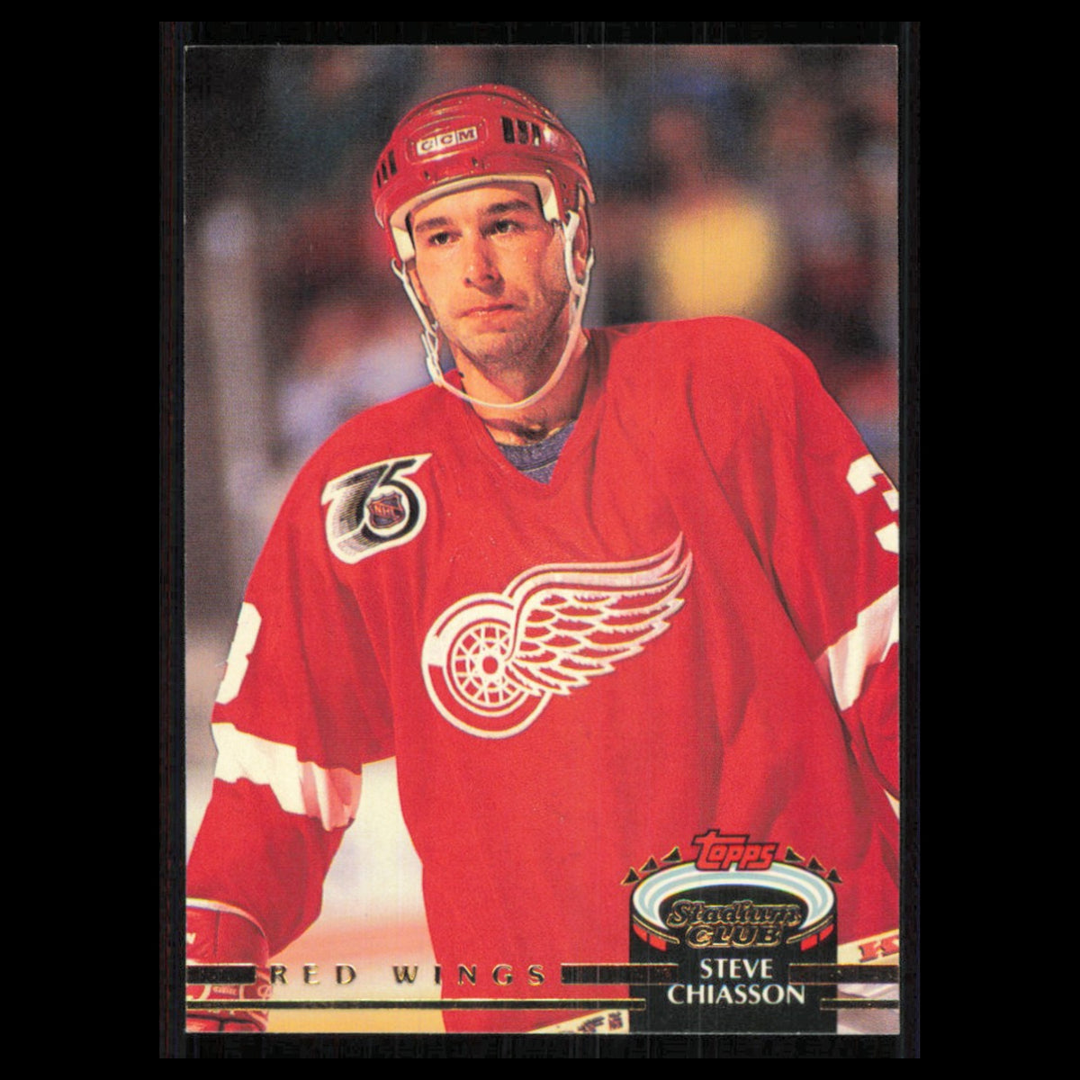 Steve Chiasson #105 1992 Stadium Club Detroit Red Wings Hockey Card NHL NM