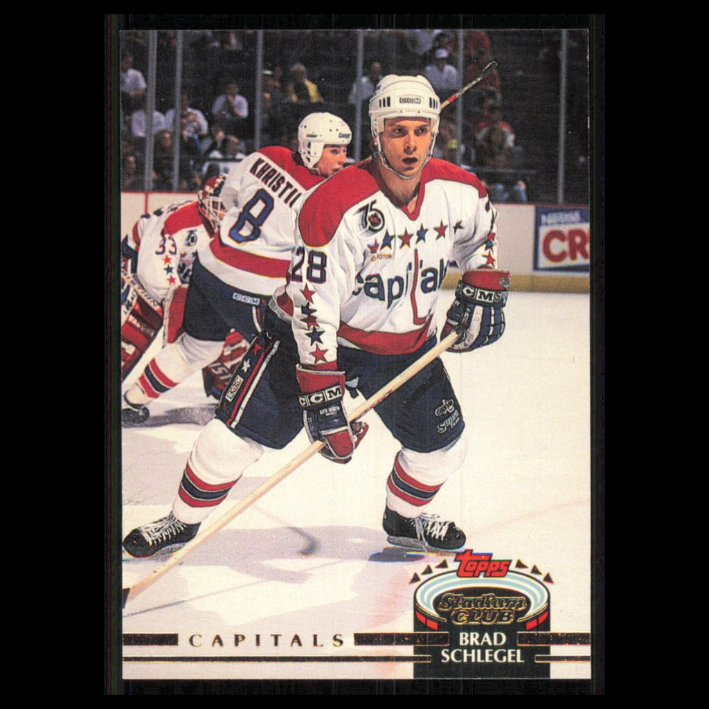 Brad Schlegel #29 1992 Stadium Club Washington Capitals Hockey Card NHL NM