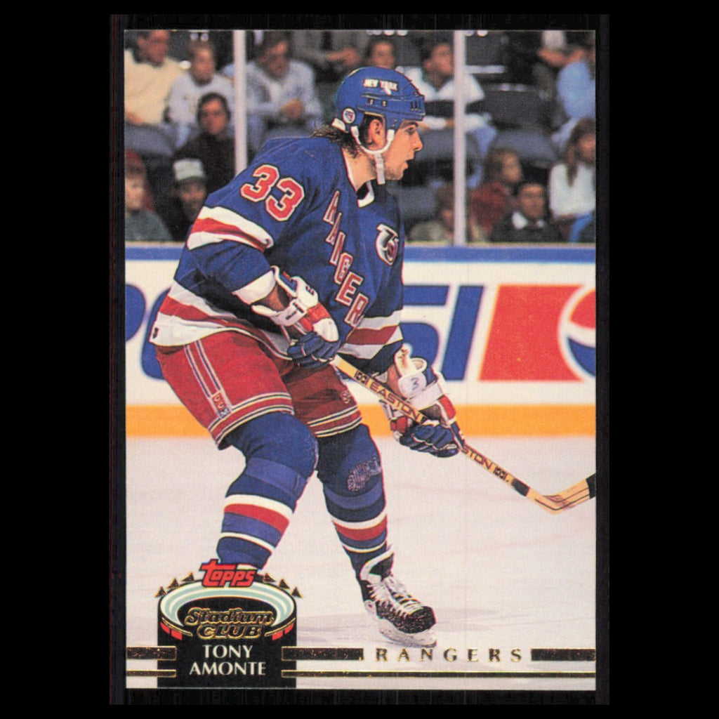 Tony Amonte #32 1992 Stadium Club New York Rangers Hockey Card NHL NM