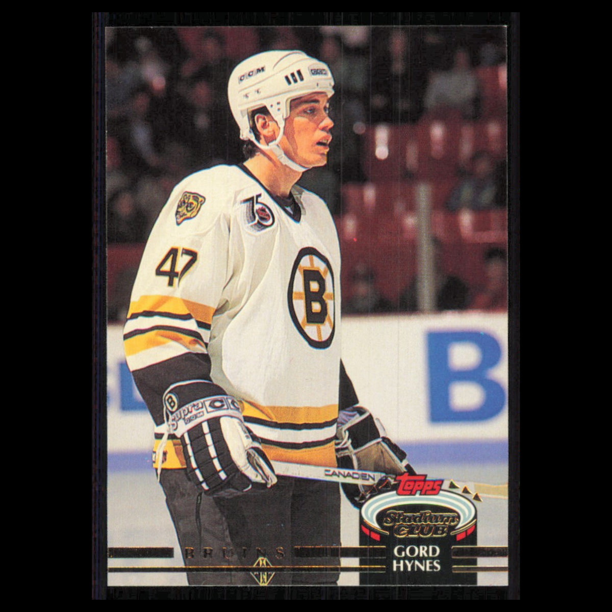 Gord Hynes #49 1992 Stadium Club Boston Bruins Hockey Card NHL NM