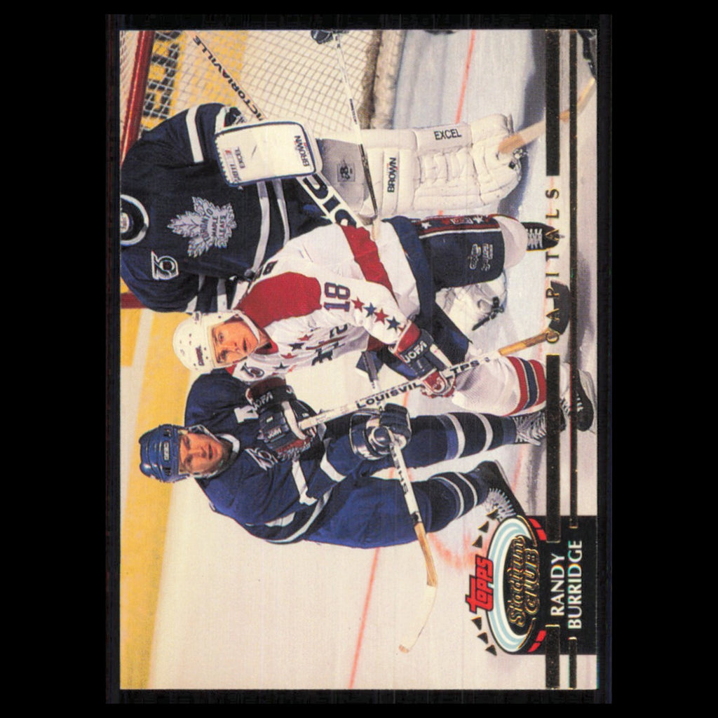 Randy Burridge #61 1992 Stadium Club Washington Capitals Hockey Card NHL NM