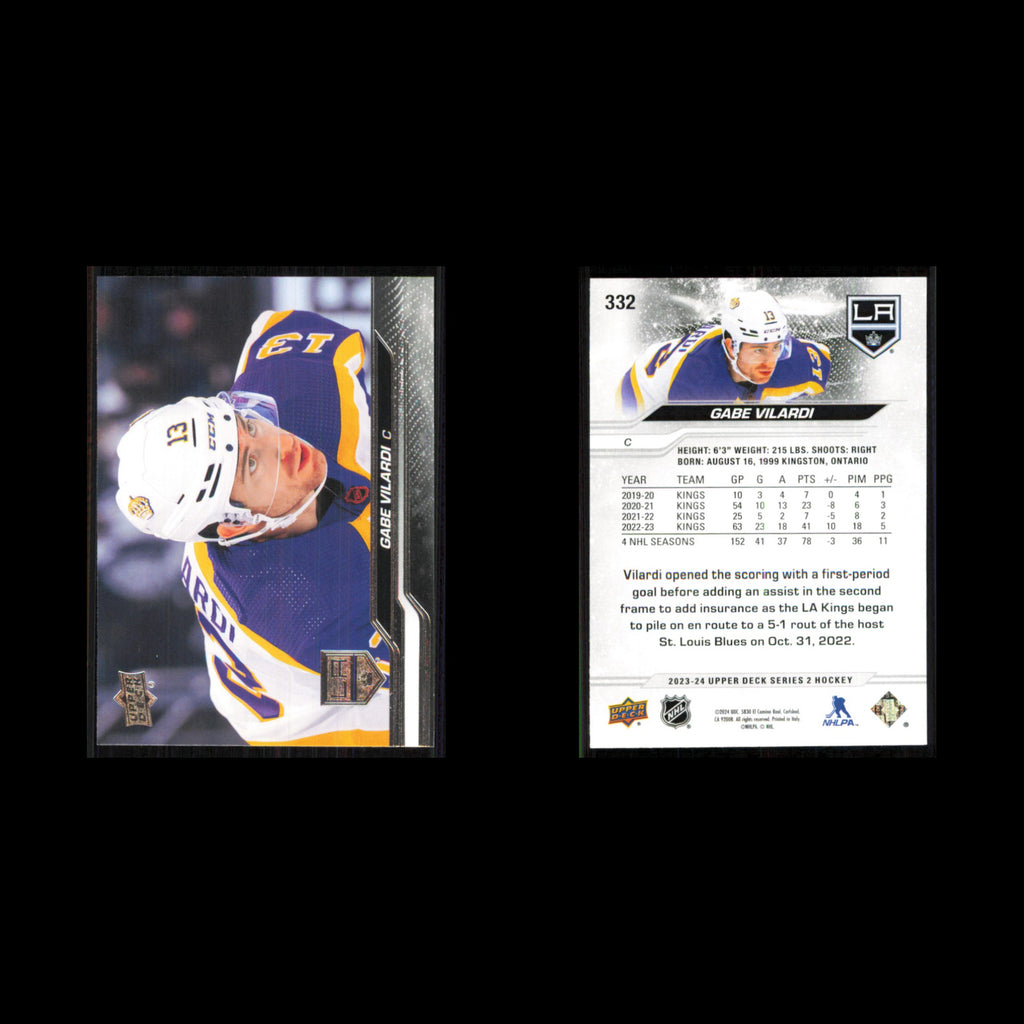 Gabe Vilardi #332 2023 Upper Deck Los Angeles Kings Hockey Card NHL NM