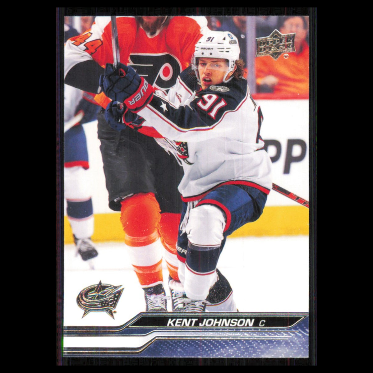 Kent Johnson #300 2023 Upper Deck Columbus Blue Jackets Hockey Card NHL NM