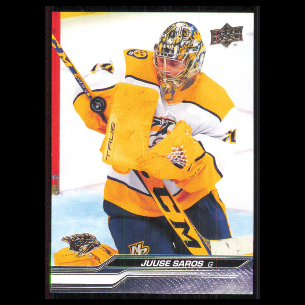 Juuse Saros #354 2023 Upper Deck Nashville Predators Hockey Card NHL NM