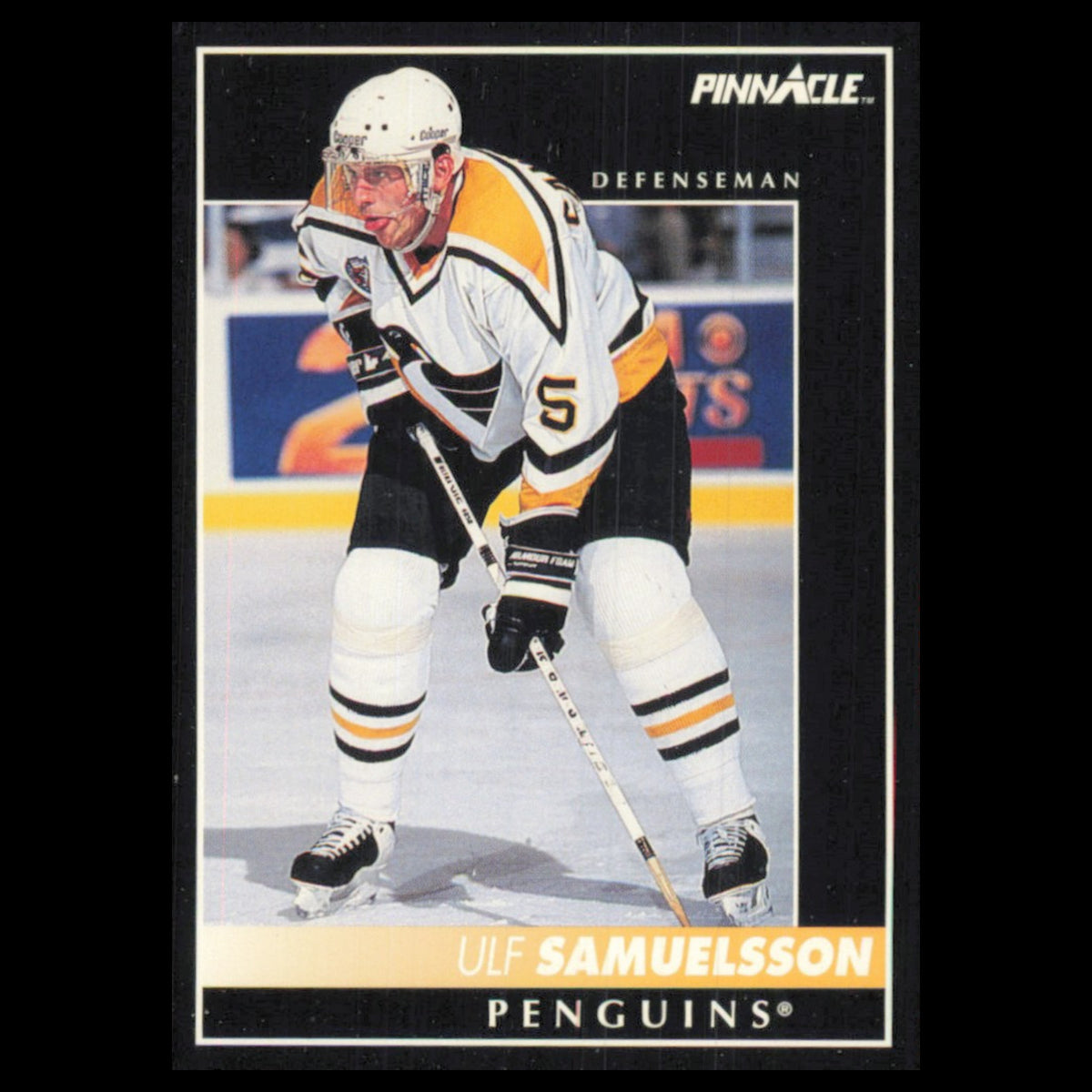 Ulf Samuelsson #296 1992 Pinnacle Pittsburgh Penguins Hockey Card NHL NM