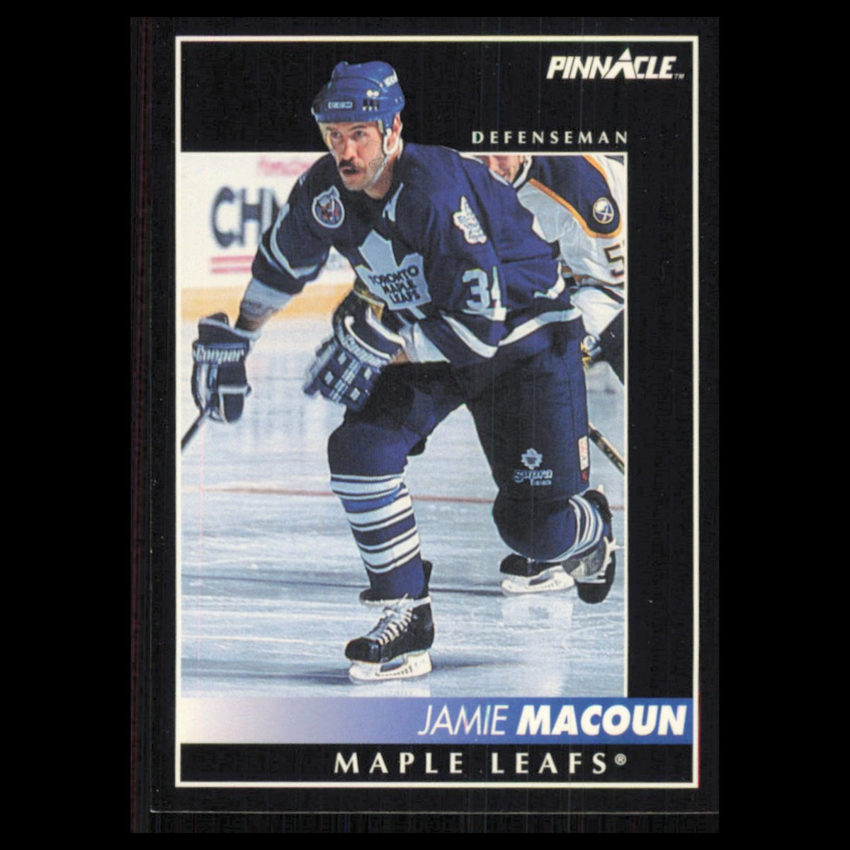 Jamie Macoun #294 1992 Pinnacle Toronto Maple Leafs Hockey Card NHL NM