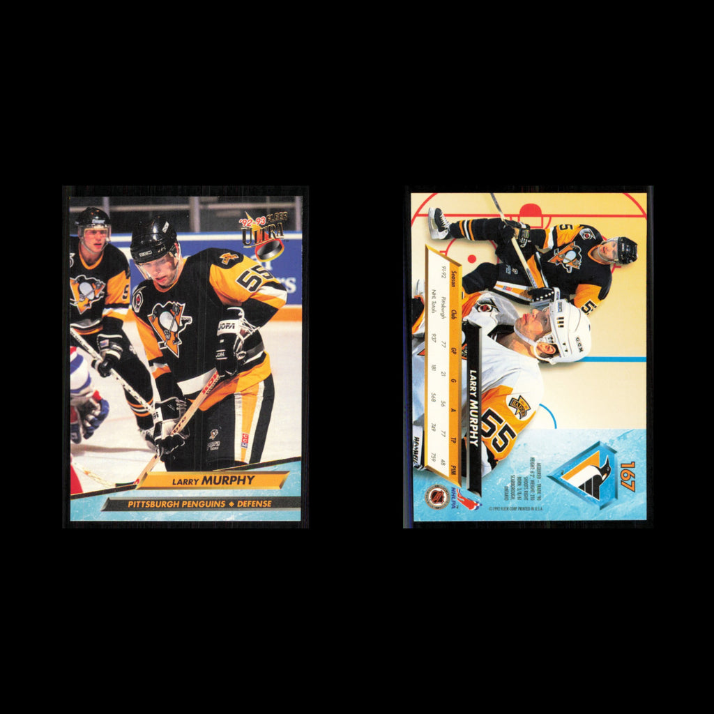 Larry Murphy #167 1992 Fleer Ultra Pittsburgh Penguins Hockey Card NHL NM
